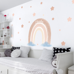 Duha se jménem v pastel. barvách