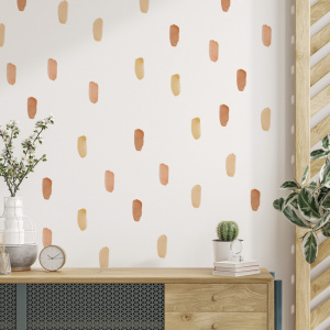 Samolepící nepravidelné čárky - pastelová hnědá