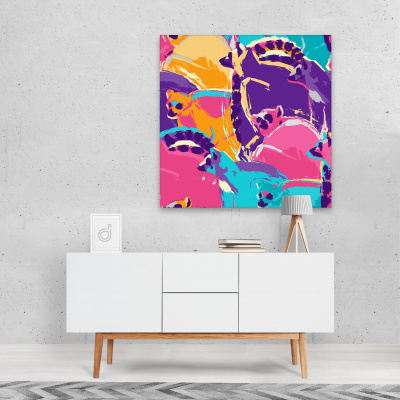 Lemurs obraz 100x100cm