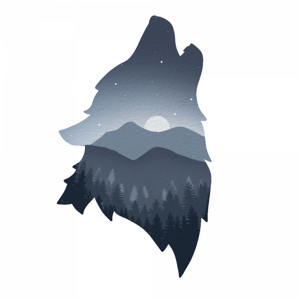 Decoralina - Moonlight Wolf