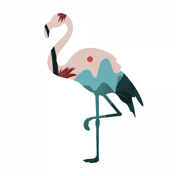Decoralina - Jungle Flamingo