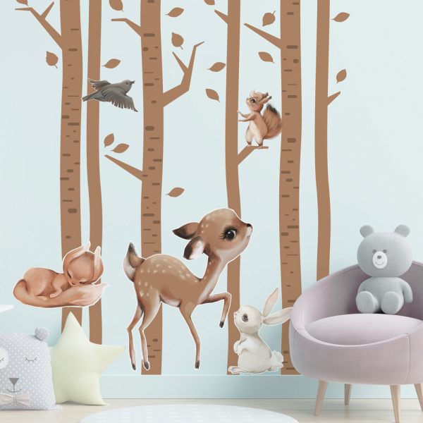Decoralina - Samolepa zvířátka v lese 1
