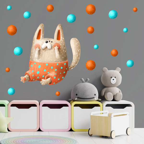 Decoralina - Kočka s klubíčky