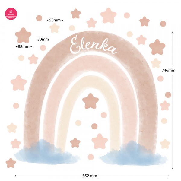 Decoralina - Duha se jménem v pastelových barvách
