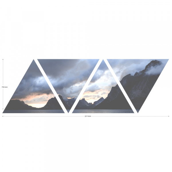 Decoralina - Mountains shaped - nálepky 