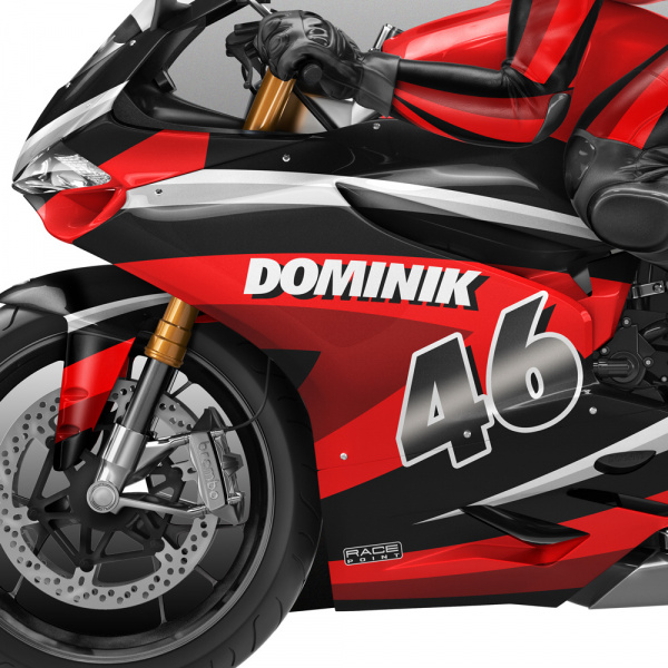 Decoralina - Motorka s vlastním jménem - samolepka