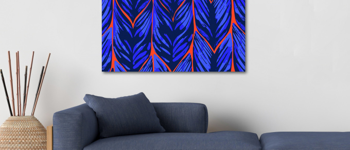 Blue wind obraz 100x100cm